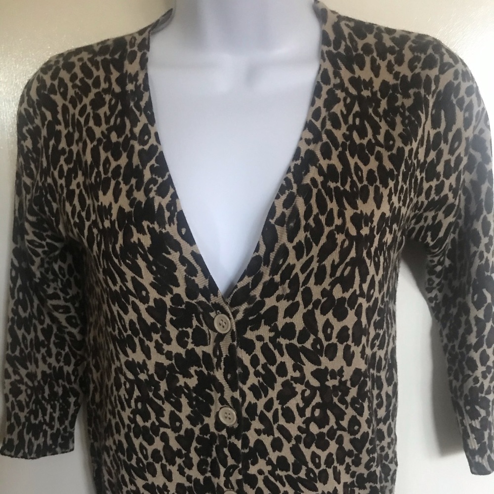 Say What ?,new , size L , animal print 3/4 sleeves button down ! V neck